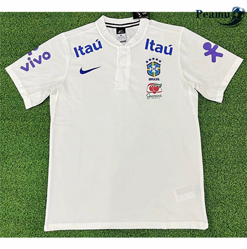 Peamu - Maillot foot Brésil Entrainement Blanc 2022-2023