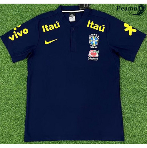 Peamu - Maillot foot Brésil Entrainement Bleu Marine 2022-2023