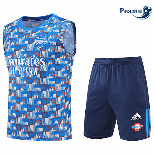 Peamu - Maillot Kit Entrainement Foot Arsenal Debardeur + Short 2022-2023 pfr461