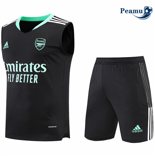 Peamu - Maillot Kit Entrainement Foot Arsenal Debardeur + Short 2022-2023 pfr462