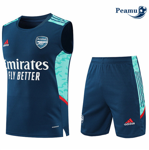 Peamu - Maillot Kit Entrainement Foot Arsenal Debardeur + Short 2022-2023 pfr463
