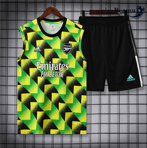 Peamu - Maillot Kit Entrainement Foot Arsenal Debardeur + Short 2022-2023 pfr464