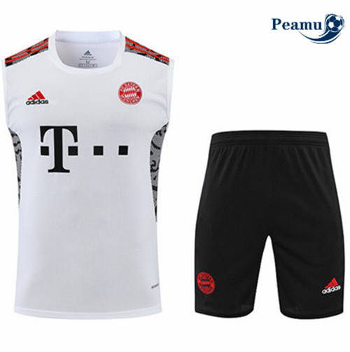 Peamu - Maillot Kit Entrainement Foot Bayern Munich Debardeur + Short 2022-2023 pfr404