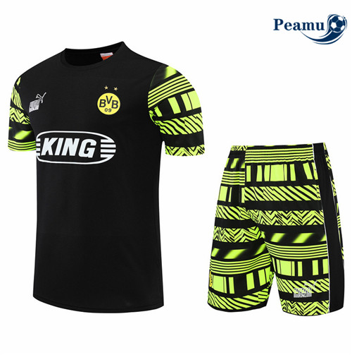 Peamu - Maillot Kit Entrainement Foot Borussia Dortmund + Short 2022-2023 pfr419