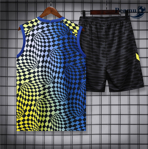 Peamu - Maillot Kit Entrainement Foot Chelsea Debardeur + Short 2022-2023 pfr471