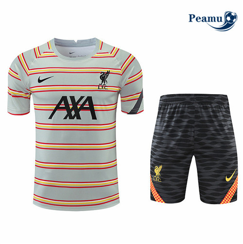 Peamu - Maillot Kit Entrainement Foot Liverpool + Short 2022-2023 pfr482
