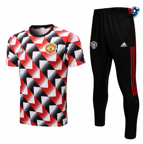Peamu - Maillot Kit Entrainement Foot Manchester United + Pantalon 2022-2023 pfr500