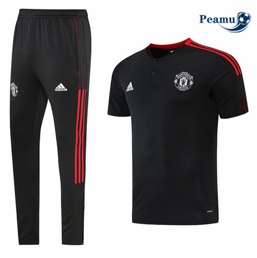 Peamu - Maillot Kit Entrainement Foot Manchester United + Pantalon 2022-2023 pfr504