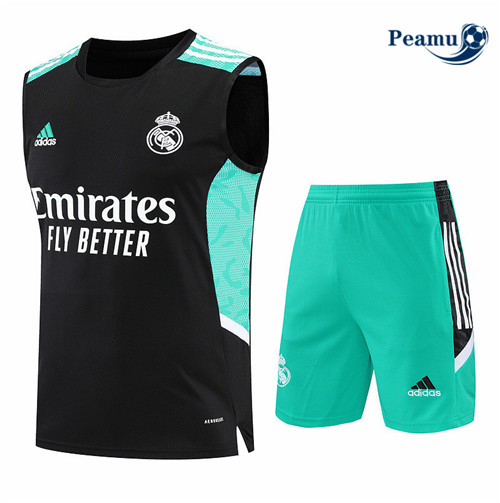 Peamu - Maillot Kit Entrainement Foot Real Madrid Debardeur + Short 2022-2023 pfr430