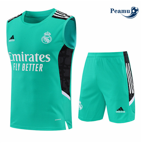 Peamu - Maillot Kit Entrainement Foot Real Madrid Debardeur + Short 2022-2023 pfr431