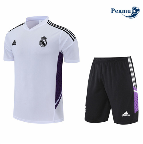 Peamu - Maillot Kit Entrainement Foot Real Madrid + Short 2022-2023 pfr435