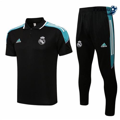 Peamu - Maillot Kit Entrainement Foot Polo Real Madrid + Pantalon 2022-2023 pfr436
