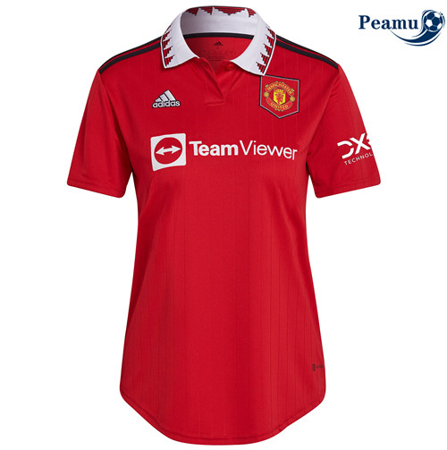 Peamu - Maillot foot Manchester United Femme Domicile 2022-2023