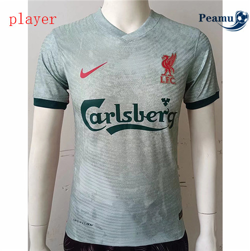 Peamu - Maillot foot Liverpool Player Version Gris Vert 2022-2023