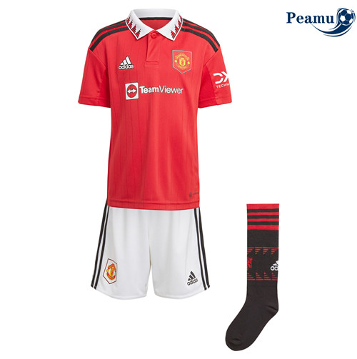 Peamu - Maillot foot Manchester United Enfant Domicile 2022-2023
