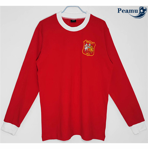 Peamu - Maillot foot Retro Manchester United Domicile Manche Longue 1963