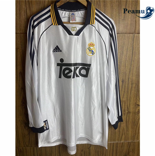 Peamu - Maillot foot Retro Real Madrid Manche Longue 2000