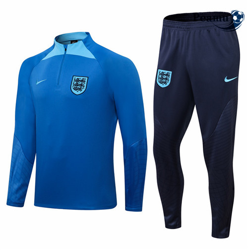 Peamu - Maillot Survetement Foot Angleterre Bleu 2022-2023 pfr345