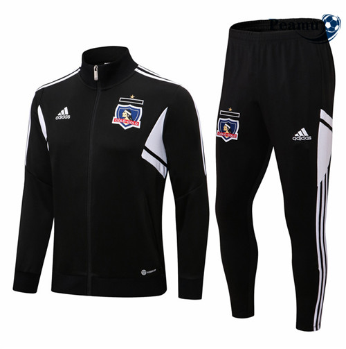 Peamu - Maillot Veste Survetement Foot Colo Colo FC Noir 2022-2023 pfr302
