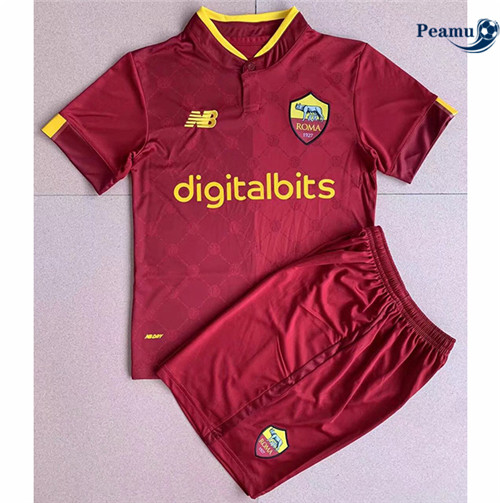 peamu.fr - Maillot foot AS Rome Enfant Domicile 2022-2023 F040