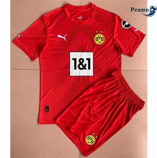 peamu.fr - Maillot foot Borussia Dortmund Enfant Gardien De But Rouge 2022-2023 F049