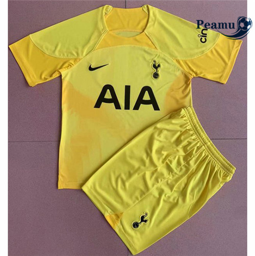 peamu.fr - Maillot foot Tottenham Hotspur Enfant Gardien de but Jaune 2022-2023 F080