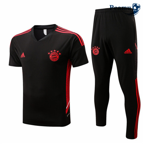 peamu.fr - Maillot foot Kit Entrainement Foot Bayern Munich + Pantalon Noir 2022-2023 F132