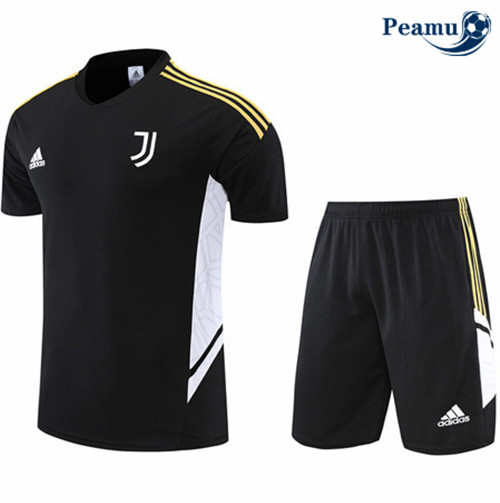 peamu.fr - Maillot foot Kit Entrainement Foot Juventus + Pantalon Noir 2022-2023 F147