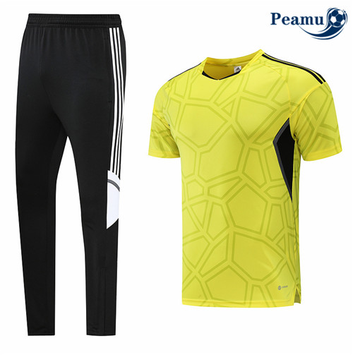 peamu.fr - Maillot foot Kit Entrainement Foot Sans logo de marque + Pantalon Jaune 2022-2023 F124