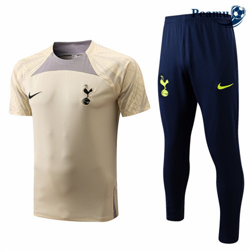 peamu.fr - Maillot foot Kit Entrainement Foot Tottenham + Pantalon Jaune 2022-2023 F173