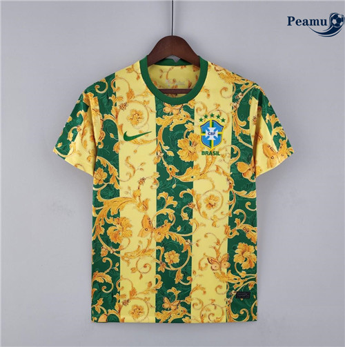 peamu.fr - Maillot foot Brésil training Jaune/Vert 2022-2023 F194