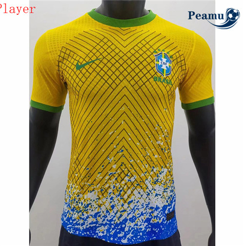 peamu.fr - Maillot foot Brésil Player Version training Jaune 2022-2023 F201