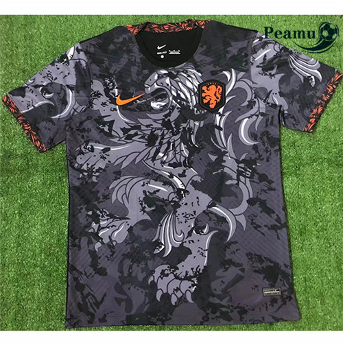 peamu.fr - Maillot foot Pays-Bas training Noir 2022-2023 F228