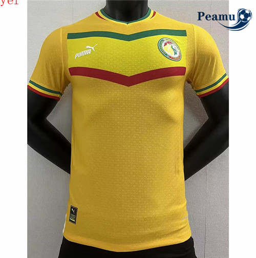 peamu.fr - Maillot foot Senegal Player Version Jaune 2022-2023 F238