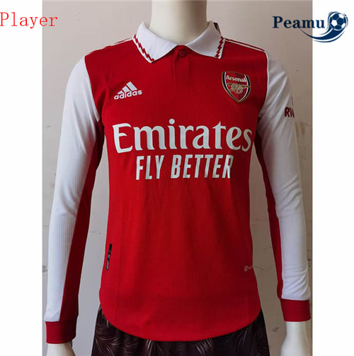 peamu.fr - Maillot foot Arsenal Player Version Domicile Manche Longue 2022-2023 F462