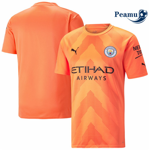 peamu.fr - Maillot foot Manchester City gardien de but Orange 2022-2023 F477