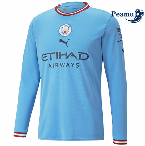 peamu.fr - Maillot foot Manchester City Domicile Manche Longue 2022-2023 F478