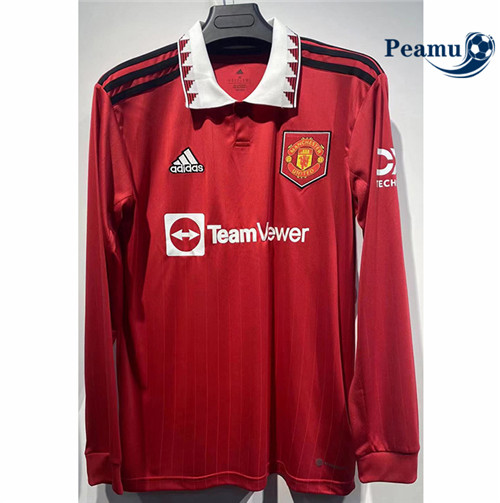 peamu.fr - Maillot foot Manchester United Domicile Manche Longue 2022-2023 F487