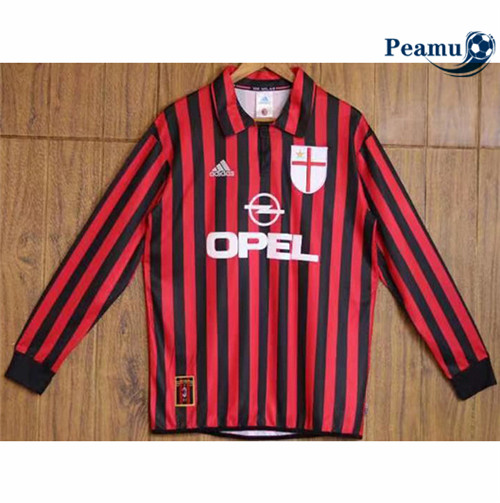 peamu.fr - Maillot foot Retro AC Milan centenaire Manche Longue 1999-20 F534