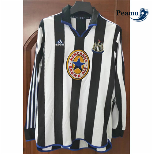 peamu.fr - Maillot foot Retro Newcastle United Domicile Manche Longue 1999-2000 F578