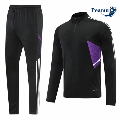 peamu.fr - Maillot foot Survetement de foot Sans logo de marque Noir 2022-2023 F636