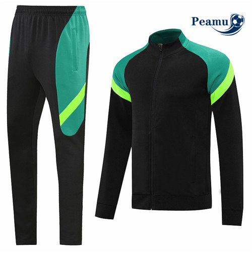 peamu.fr - Maillot foot Veste Survetement de foot Sans logo de marque Noir 2022-2023 F645