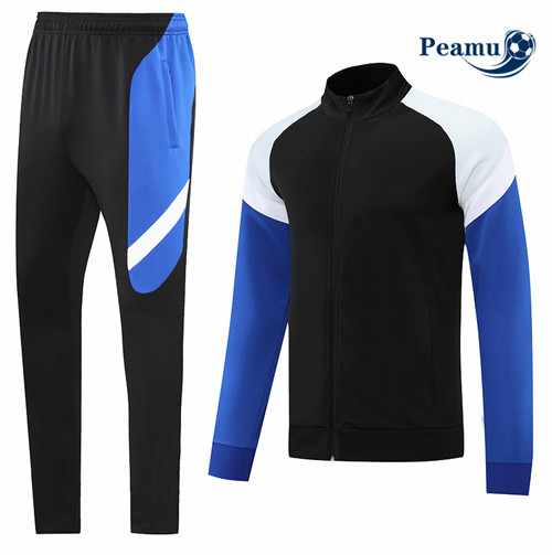 peamu.fr - Maillot foot Veste Survetement de foot Sans logo de marque Noir 2022-2023 F649