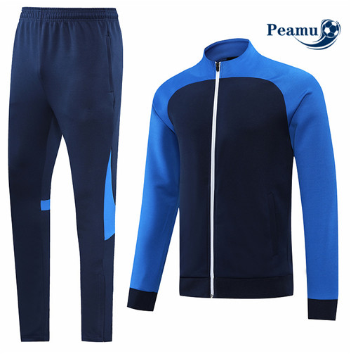 peamu.fr - Maillot foot Veste Survetement de foot Sans logo de marque Bleu 2022-2023 F651