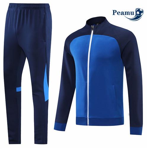 peamu.fr - Maillot foot Veste Survetement de foot Sans logo de marque Bleu 2022-2023 F652