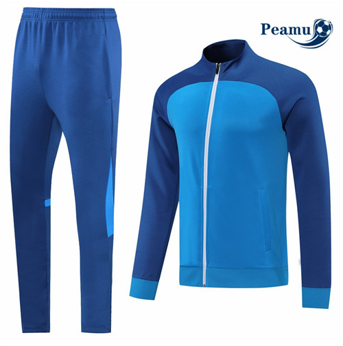 peamu.fr - Maillot foot Veste Survetement de foot Sans logo de marque Bleu 2022-2023 F653