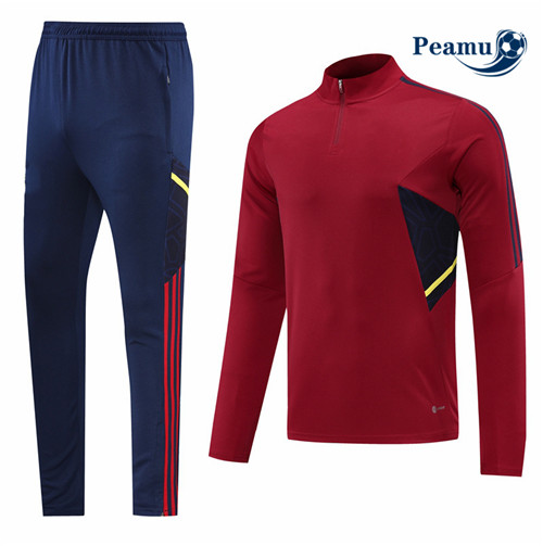 peamu.fr - Maillot foot Survetement de foot Sans logo de marque Rouge 2022-2023 F656