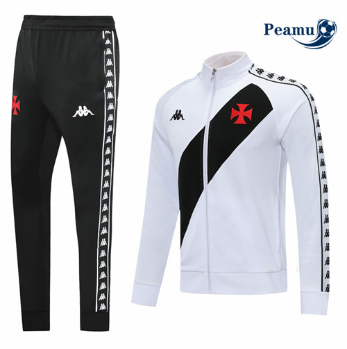 peamu.fr - Maillot foot Veste Survetement de foot Vasco de Gama Blanc 2022-2023 F658