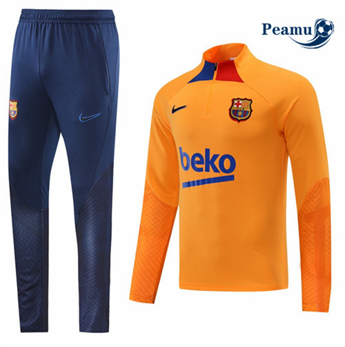 peamu.fr - Maillot foot Survetement de foot Barcelone Orange 2022-2023 F678
