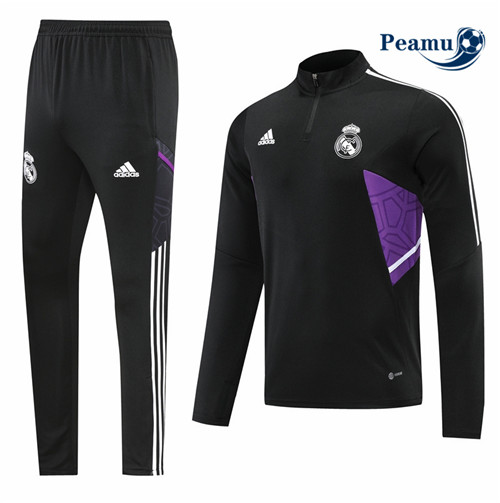 peamu.fr - Maillot foot Survetement de foot Real Madrid Noir 2022-2023 F696